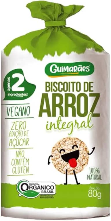 Biscoito de Arroz Integral Orgânico 80g