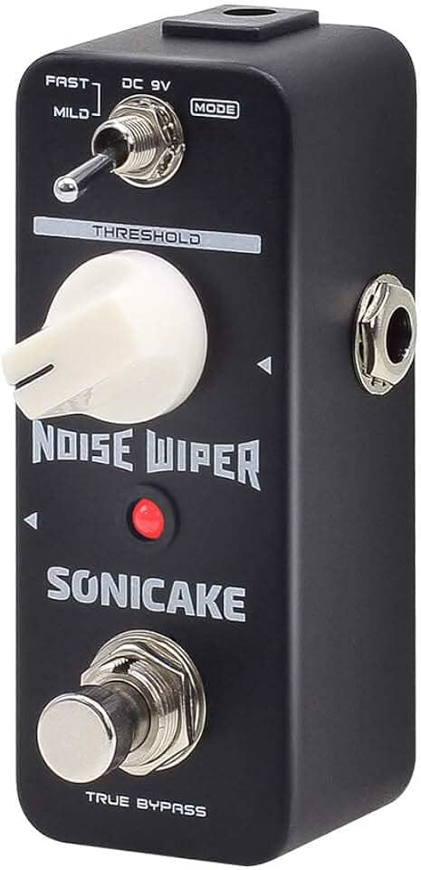 SONICAKE Pedal de efeitos Noise Gate Pedal supressor de pedal de guitarra limpador de ruído Pedal de efeitos de guitarra 2 modos True Bypass