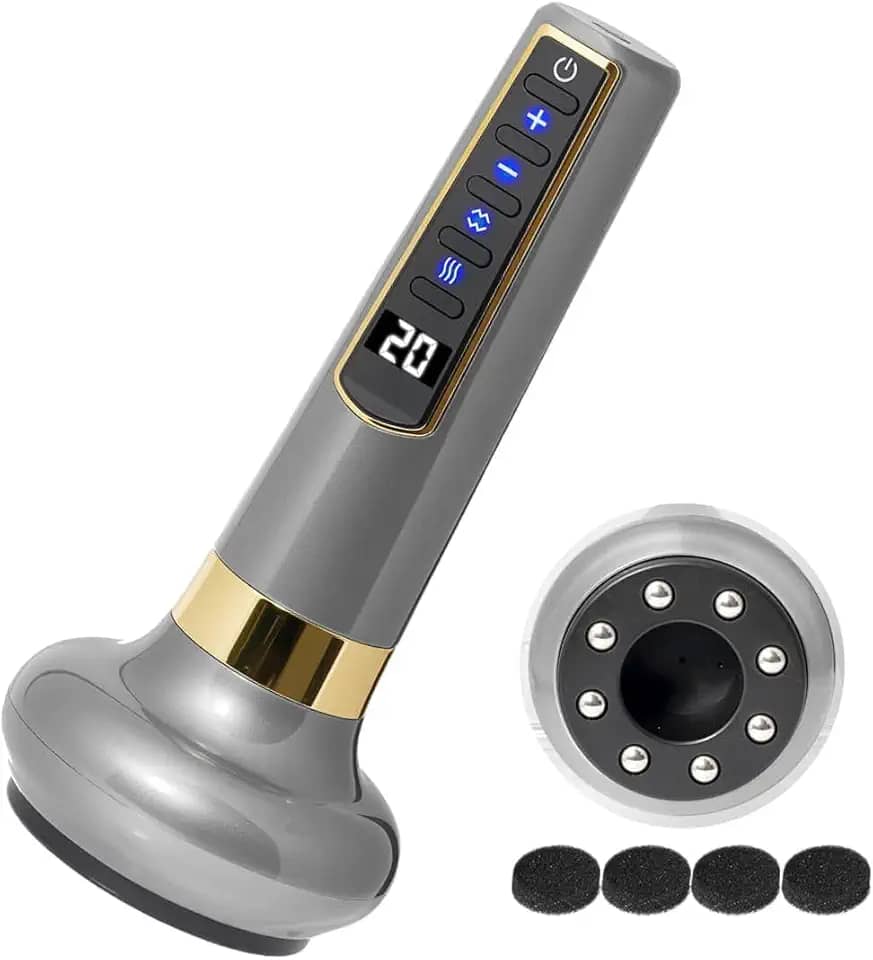 Máquina de ventosa elétrica com 12 modos de sucção para celulite gorda, ferramenta portátil de massagem de celulite, massagem profunda de tecidos e dispositivo de ventosa a vácuo de drenagem linfática