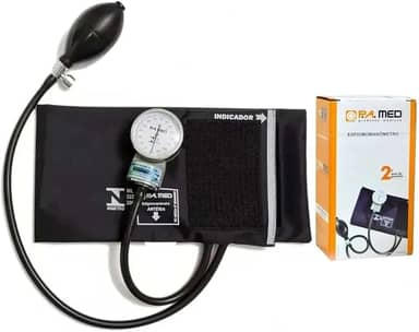 Esfigmomanômetro P A Med Com Selo Do Inmetro E Anvisa (Preto)