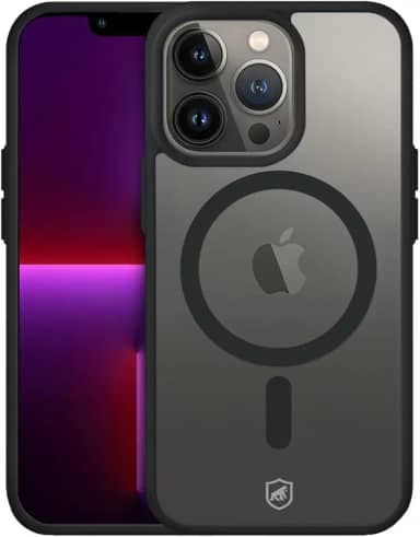 Gshield Capa Compatível com MagSafe para iPhone 13 Pro Max Case Magnética para Carregamento por Indução Capinha Antichoque, Anti Impacto - Preta