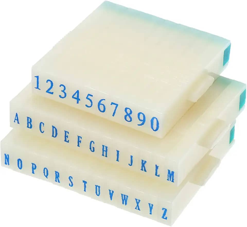 Carimbo numérico removível, plástico de 4 mm, 9 + 26 dígitos, fonte tamanho 6, numerais, 0-9, alfabeto A-Z, conjunto de combinação para cartão de etiqueta, scrapbook, artesanato, ensino