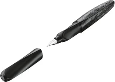 Pelikan Estrutura Twist® - Caneta-tinteiro para destros e canhotos, cor preta, caneta M, caixa dobrável