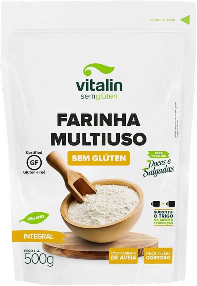 Vitalin Farinha Multiuso Integral Sem Glúten 500G