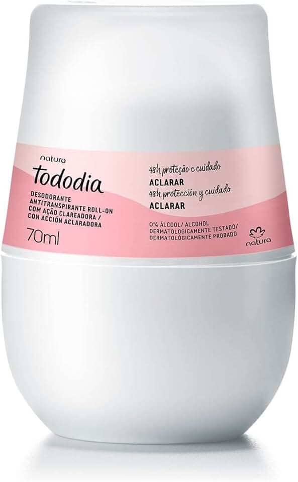 Desodorante Antitranspirante Roll-on Aclarar Natura Tododia - 70ml