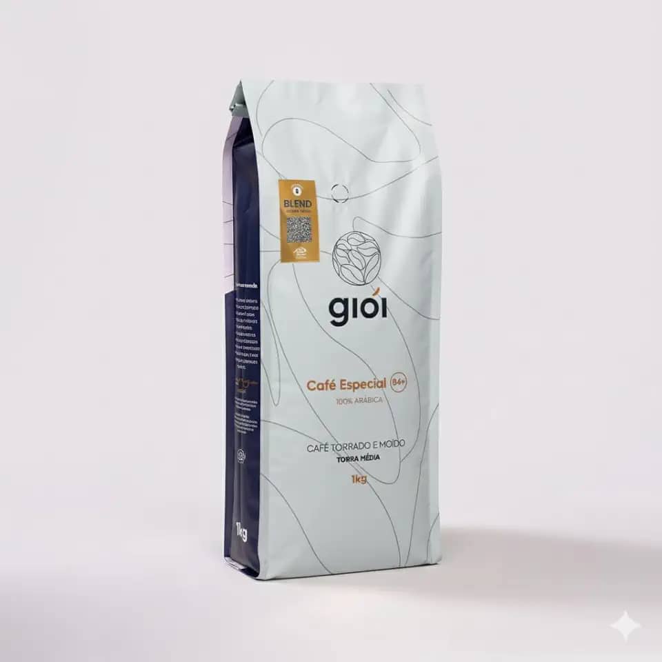 Giói Café Especial, 100% Arábica, Torrado e Moído, 84+ (1kg, Blend Média)
