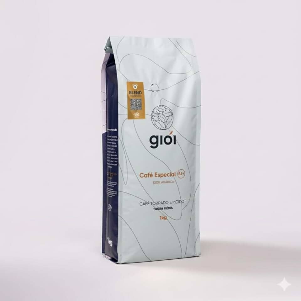 Giói Café Especial, 100% Arábica, Torrado e Moído, 84+ (1kg, Blend Média)