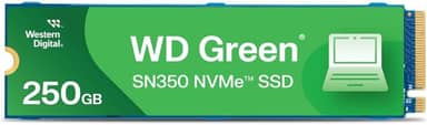 SSD WD Green SN350 250GB NVMe M.2 2280 (Leitura até 2400MB/s e Gravação até 1500MB/s)