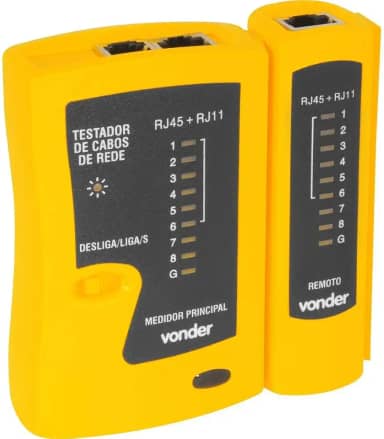 Vonder, Testador De Cabos De Rede Rj11, Rj12 E Rj45.