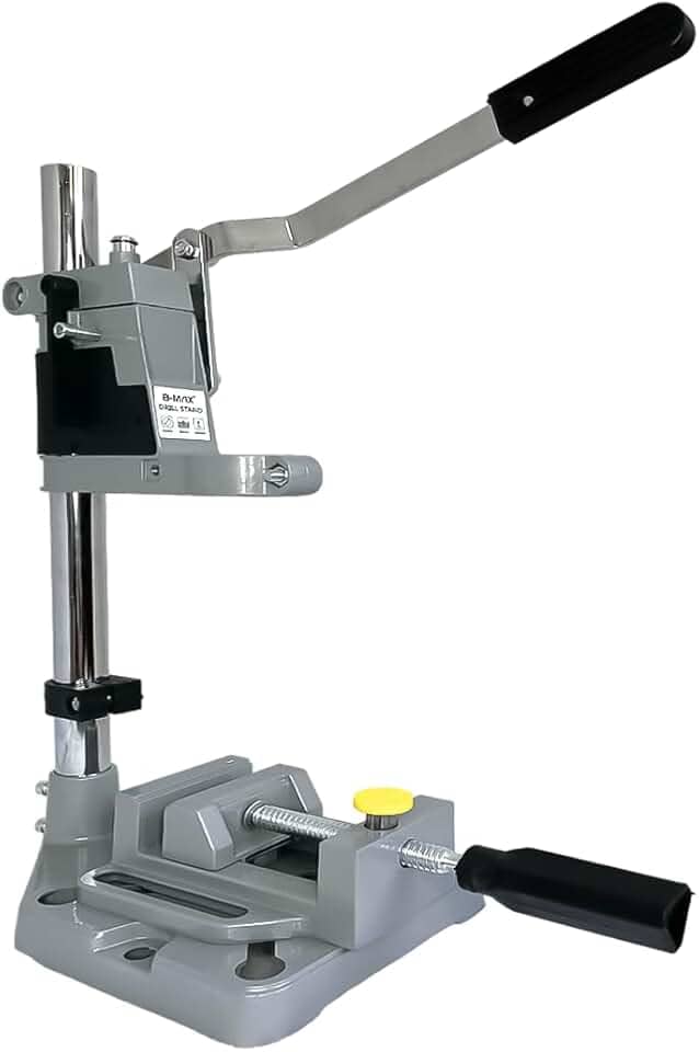 Suporte para Furadeira Ajuste de Altura e Ângulo para Trabalhos para Perfuração Suporte Furadeira 1/2 ou 3/8 B-Max Para Bancada e Mesa