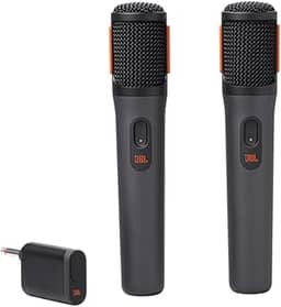 JBL, Microfone Sem Fio, PartyBox Wireless Mic, Par com Receptor - Preto