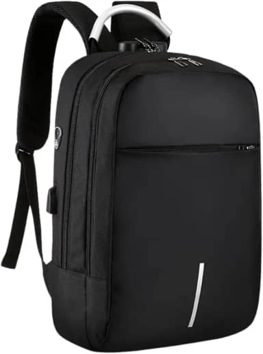 Mochila Executiva Impermeável Usb Senha Resistente Compacta (Preto)