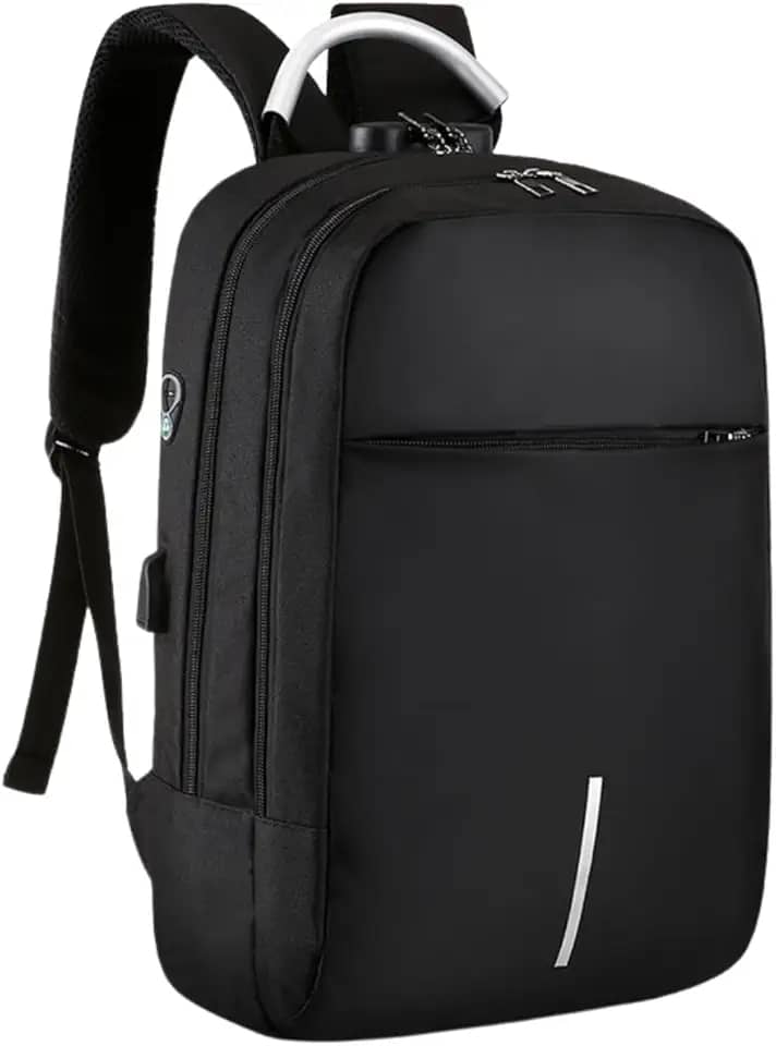 Mochila Executiva Impermeável Usb Senha Resistente Compacta (Preto)