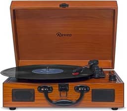 Raveo Vitrola com USB e Bluetooth, Sonetto Wood, 10W, marrom