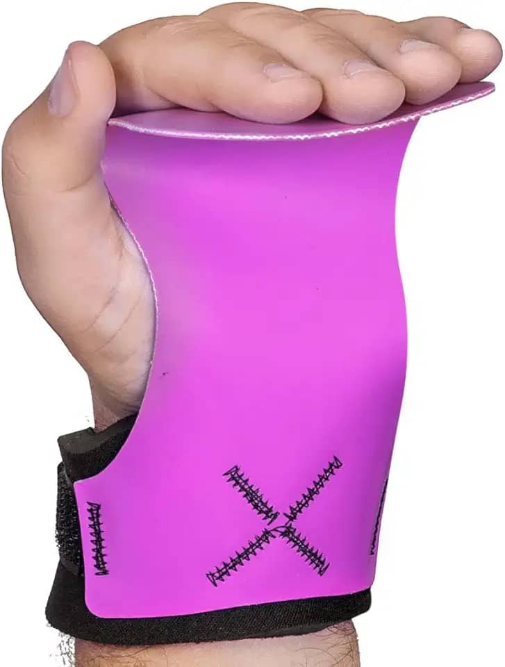 PROGNE SPORTS Luva Crossfit Musculação Grip X-Pro - Lona Dupla Face, Rosa, Médio
