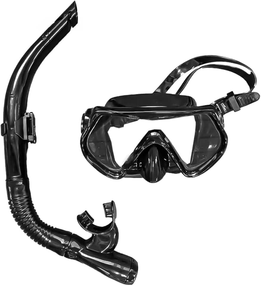 Kit Óculos De Mergulho Máscara Snorkel + Respirador Completo Profissional Anti-Embaçante Conjunto Snorkeling Seco Mergulho Marca ATM