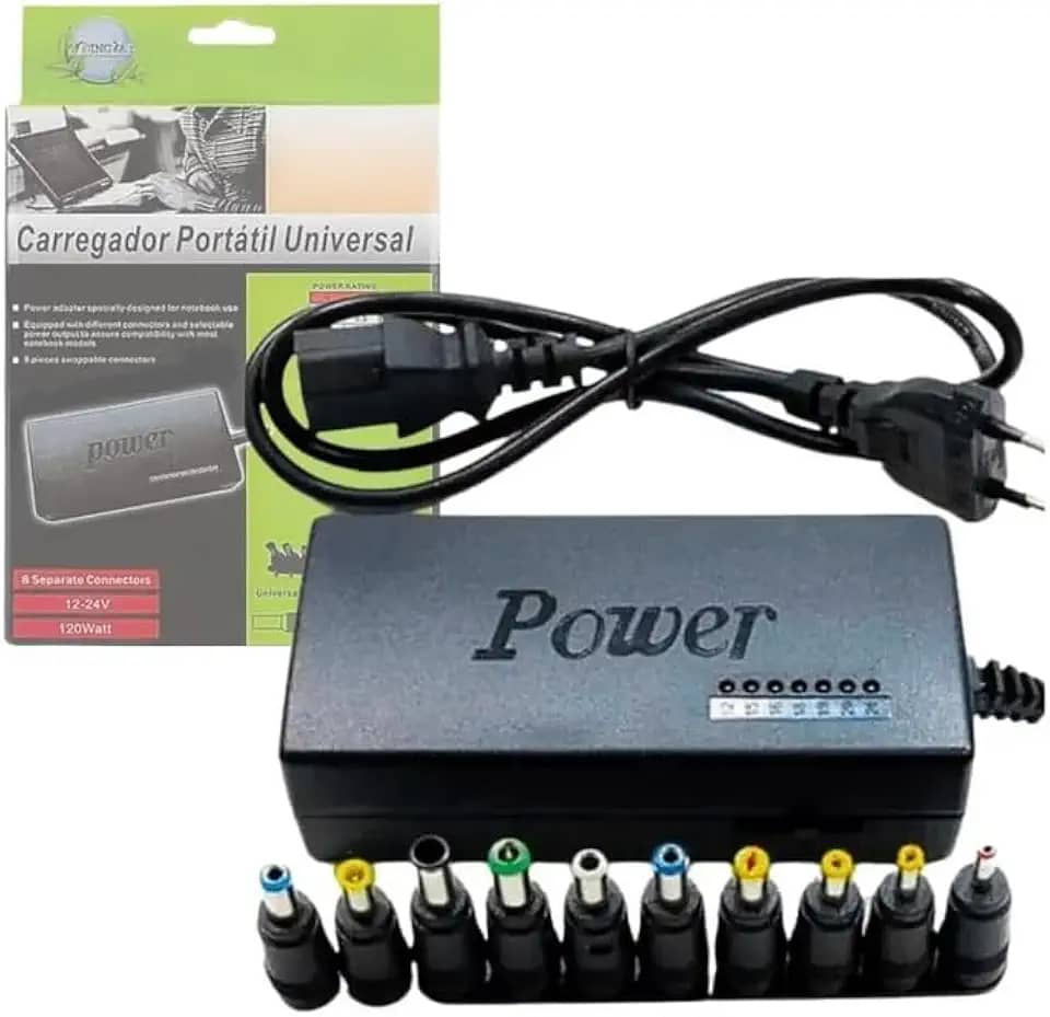 Carregamento Universal 150W Com 9 Adaptadores DC Intercambiáveis E Entrada AC 110 E 220 Volts