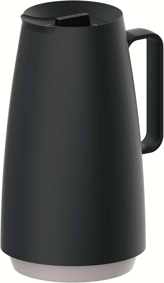 Bule Térmico Tramontina Exata em Plástico Preto com Ampola de Vidro 500 ml