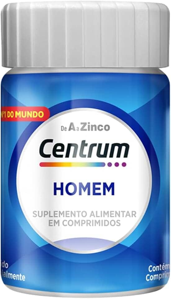 Centrum NOVO Homem Multivitaminico Diário com Magnésio, Vitamina D e Vitamina B12, 30 Comprimidos