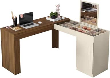 Escrivaninha Penteadeira De Canto Star Freijo Off White Mobler