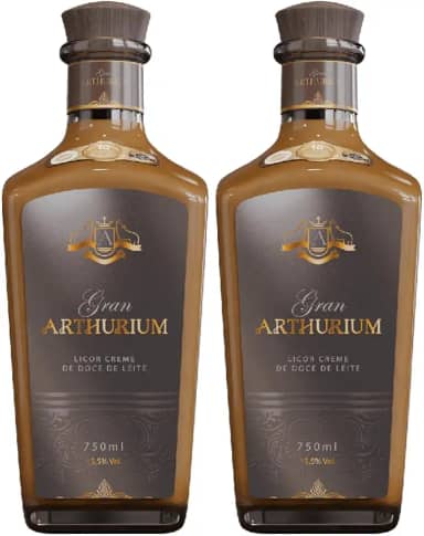 Kit Licor Doce de Leite Gran Arthurium 750ml - 2 Garrafas