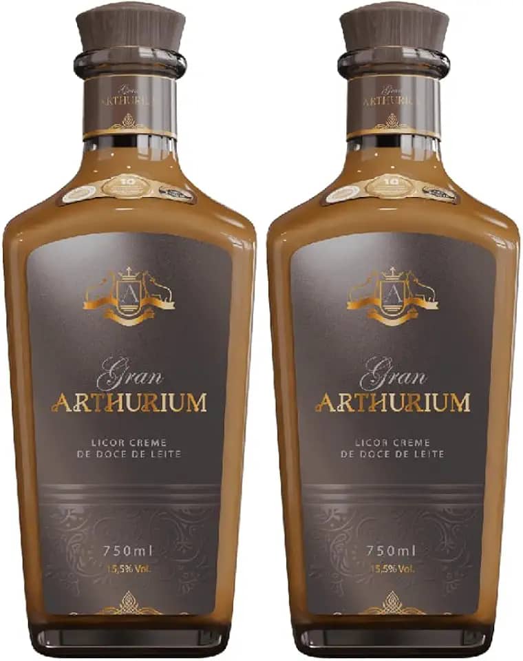 Kit Licor Doce de Leite Gran Arthurium 750ml - 2 Garrafas