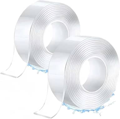 Kit 2 Rolos Super Fita Mágica Nano Adesiva Dupla Face Extra Forte Lavável Transparente 3M super forte lavável Gel auto colante-IT 3 Metros Cada