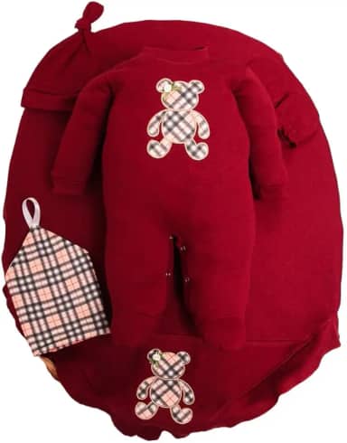 Saída Maternidade 5 Peças Bebê Menino Dengoso Luxo Algodão Manga Longa