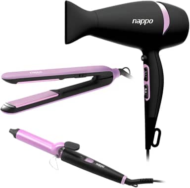 Kit Nappo 3 em 1 Secador Chapinha Modelador de Cachos 1500W