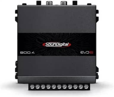Módulo Amplificador Soundigital 800.4 Evo6 Classe D 4 Canais 4 Ohms - Canal 2 Ohms Bridge 4 Ohms - Sd 800w Rms 4c Potência Som Automotivo Carro Caminhonete Picapes Suv 800 Wrms 800.4-4 Sd800.4 Evo 6