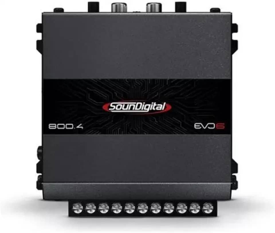 Módulo Amplificador Soundigital 800.4 Evo6 Classe D 4 Canais 4 Ohms - Canal 2 Ohms Bridge 4 Ohms - Sd 800w Rms 4c Potência Som Automotivo Carro Caminhonete Picapes Suv 800 Wrms 800.4-4 Sd800.4 Evo 6