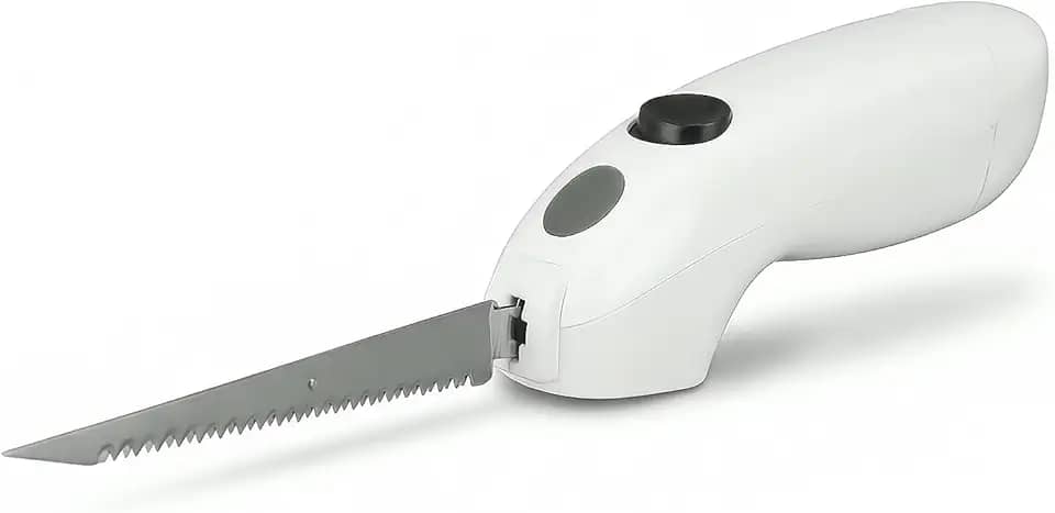 Mingzhe Faca de Cozinha Elétrica para Escultura, Faca de Bife de Aço Inoxidável Sem Fio, Faca Movida a Bateria para Piquenique Em Restaurante Doméstico, Cabo Confortável, Lavável na