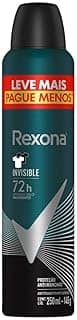 Rexona Antitranspirante Masculino Aerossol Invisible 250 ML, Leve Mais Pague Menos, Embalagem Pode Variar