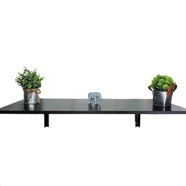 Mesa Dobrável Parede 90x39 MDF – Preto ou Branco (Preto)