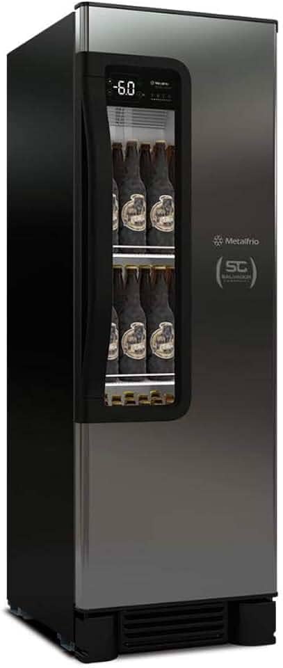 Cervejeira Vertical Metalfrio Beer Maxx 250 No-frost 256l Preto/inox 220v