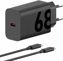 Carregador Potente 68W Super Turbo USB-C + Cabo Tipo C – Carregamento Rápido Universal