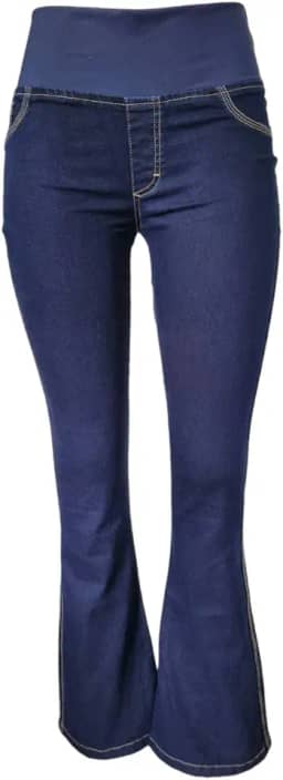 Calça Jeans Gestante Flare com Elastano