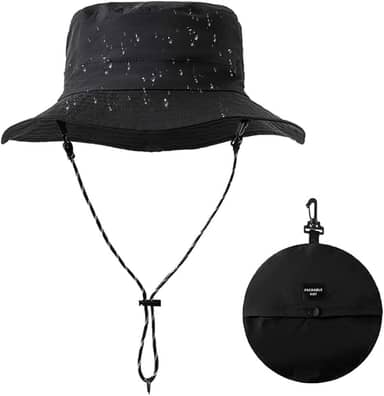 Chapéu balde impermeável para mulheres e homens, chapéu de sol leve, proteção UV, aba larga, embalável, chapéu de safári de verão