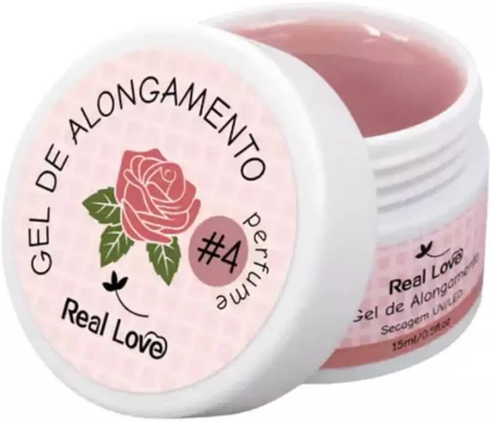 Gel de Alongamento Para Unhas Aromatizado 15ml - Real Love (Cor 4)