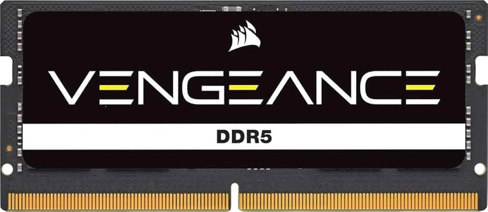 CORSAIR Memória de computador Vengeance SODIMM DDR5 RAM 48GB (1x48GB) 5200MHz CL44 Intel XMP iCUE - Preto (CMSX48GX5M1A5200C44)