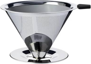 Coador Filtro de Café 103 Inox Reutilizável Grande 14,5 X 12,4 X 8cm Sustentável Durável Fácil de Limpar Premium