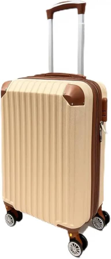 Mala de viagem bordo BAGAGEM DE MÃO 10 kilos rodinha pequena compacta cabine padrão Anac (Creme)