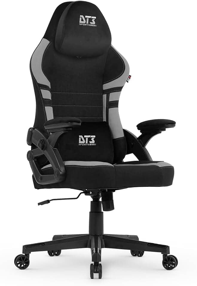 Cadeira Gamer DT3 GX, reclinável, apoio de cabeça ajustável, apoios de braços com ajuste de profundidade, revestimento em tecido Max2Weave, suporta até 110 e altura máx. de 1,75m (Grey)