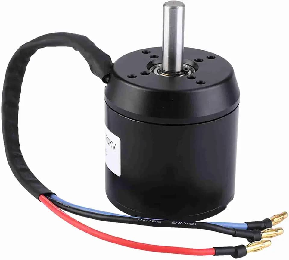 Motor Sem Escova de 3000 W, Cubo à Prova de Poeira à Prova D'água de Forte Potência Com Eixo para Scooter Elétrica, Metal Preto 10mm 24V