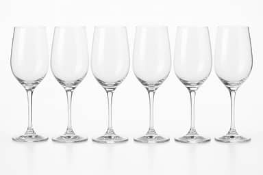 Taça de Vinho Luxo 330ml – Conjunto com 6 Unidades | Vidro Fino e Resistente | Ideal para Vinhos Tintos e Brancos | Sofisticação para Jantares e Eventos Elegantes