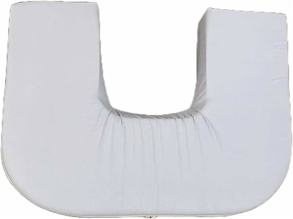 Almofada Amamentacao Gemeos Grande Lisa Cinza Gemelar