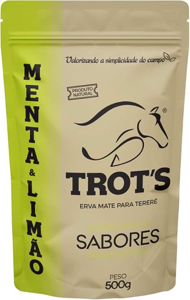 ERVA MATE PARA TERERÉ SABOR MENTA E LIMÃO PACOTE 500G TROT'S