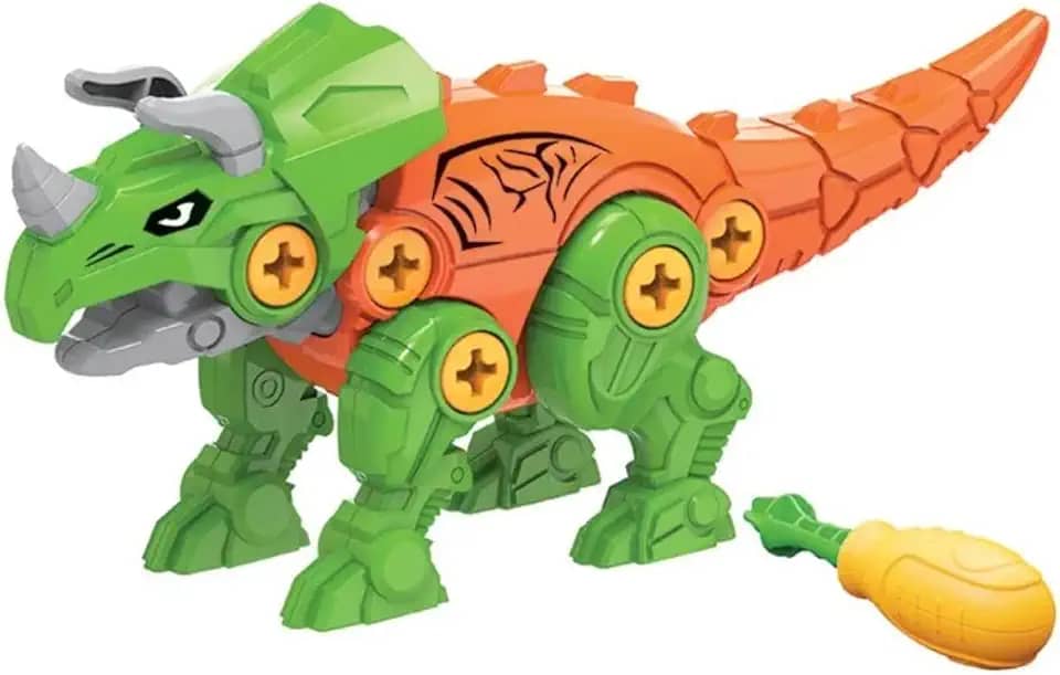Brinquedo Educativo Dinossauros, Monta e Desmonta, Interativo, Cordenação, Cognição (Caixa)