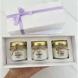 Kit 3 Mini Velas Aromáticas Melhores Amigas - Presente Criativo Amigos Amizade