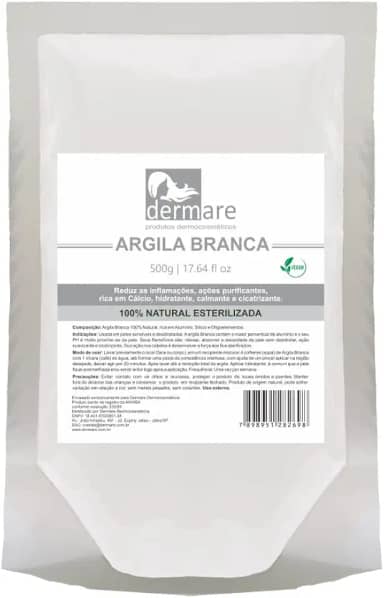 DERMARE Argila Branca Clareadora 500G